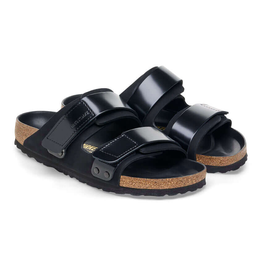 Birkenstock Uji Black High Shine Nubuck Leather