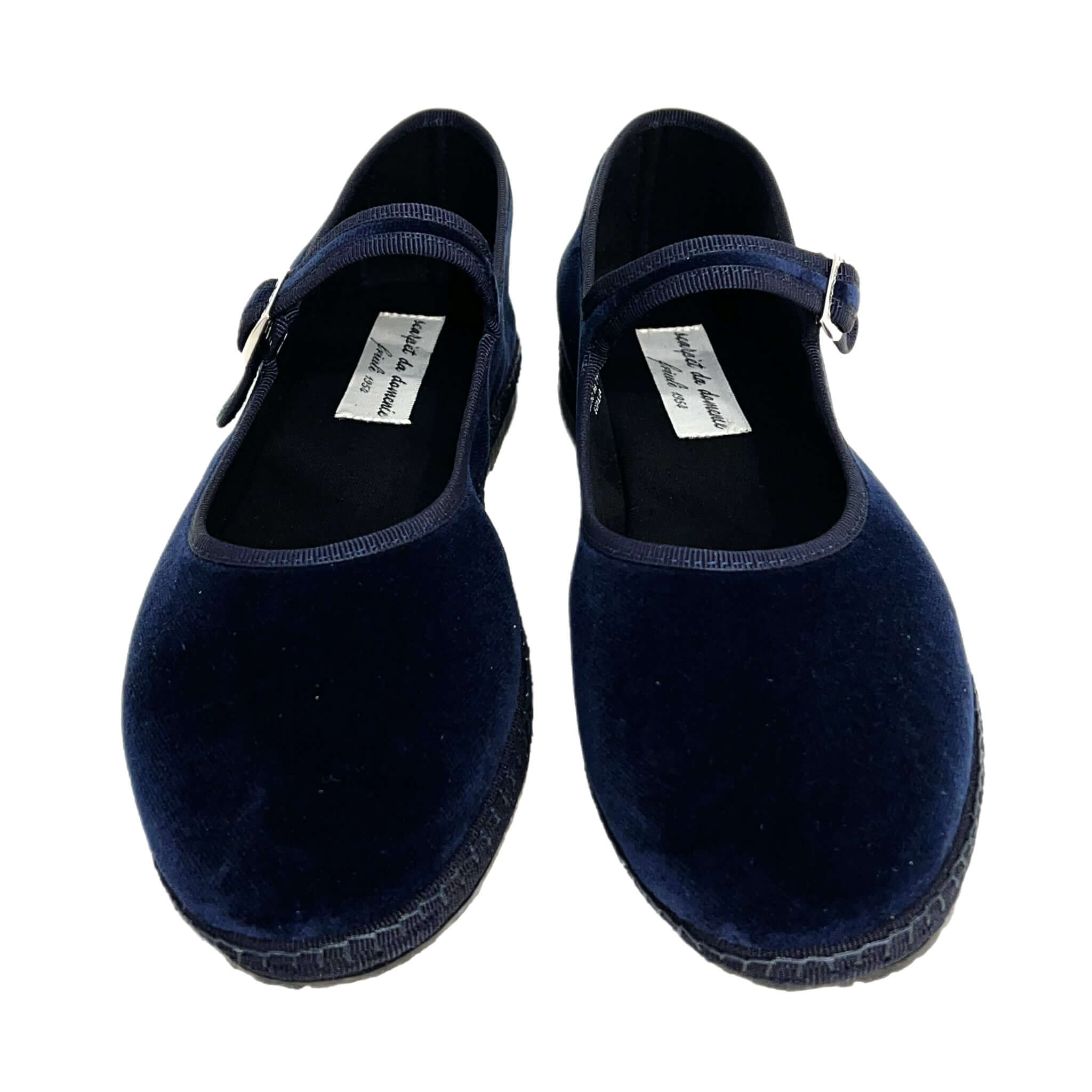 Friulian baby velvet shoes - BLUE