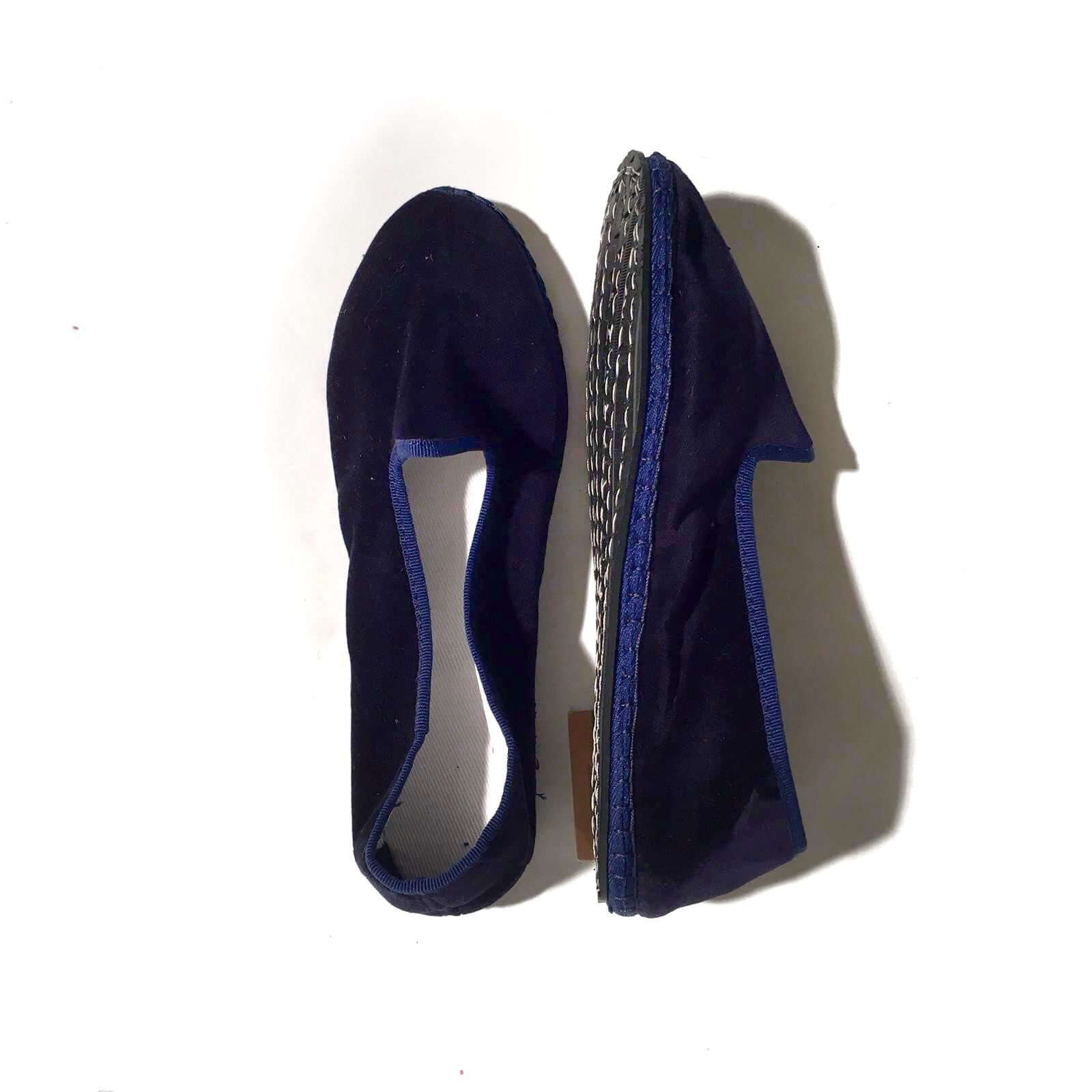 Friulian shoes in velvet - BLUE